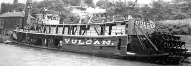 Steamer VULCAN  at Lock 3 from collection of William Fels