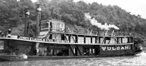 Steamer VULCAN at Lock 3 from collection of William Fels