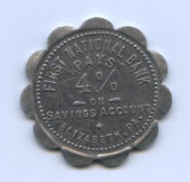 Back of token used for "One Horse or Mule"