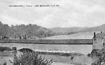 Monongahela River is running "Full" under the Brownsville Covered Bridge  1888