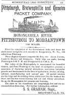 Brownsville Packet Line Newspaper Ad 1890