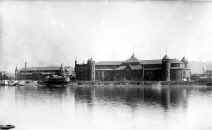 This photo from the collection of Historic Pittsburgh is of the Pittsburgh Exposition Center.  On the left side is a boat, the Steamer DELTA