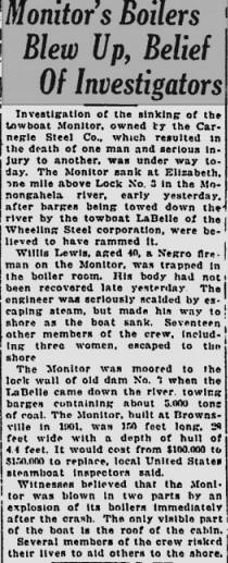 Article from Pittsburgh Press dated Feb 15, 1925