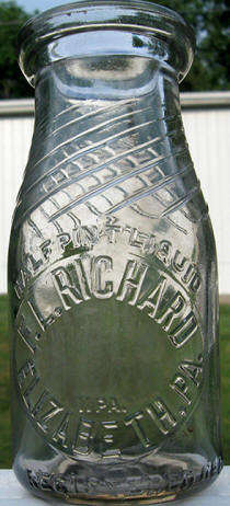Richards Dairy Half Pint Bottle