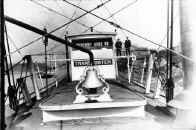 Photo of the Pilot House of the Steamer TRANSPORTER from collection of Historic Pittsburgh.  Date of photo is unknown.
