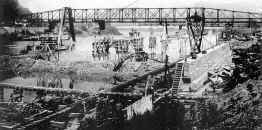 Brownsville Lock 5 under construction December 1908