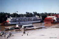 This photo was taken during October 1970.  The DELTA QUEEN is passing the SPRAGUE 
