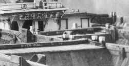 Closer view of Barges 41 & 105 with Steamer JIM BROWN