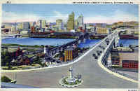 Skyline of Pittsburgh from Liberty Bridge