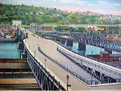 A close up view of previous picture of Liberty Bridge