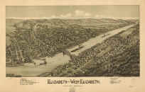 Early map of Elizabeth and West Elizabeth