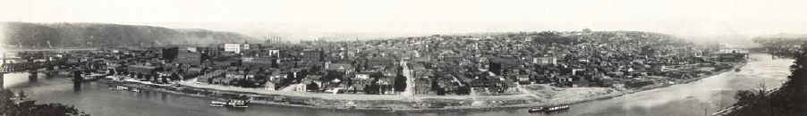 Black and White Panoramic of Mckeesport taken circa 1913
