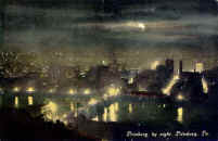 Pittsburg at Night   Postcard dated 1912