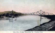 Postcard of Sewickley Bridge dated 1912