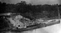 Steamer VOLCANO built in 1906 from collection of Cincinnati Public Library.  This photo shows the boat as it appeared during the late 1920s when owned by Warrior Transportation of Alabama.